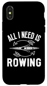 iPhone X/XS 男性用スカルリングアクセサリー必要なのはボートとカヤッカーだけ スマホケース