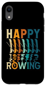 iPhone XR スカリングアクセサリー 男性用 ハッピーローイング&カヤッカー スマホケース