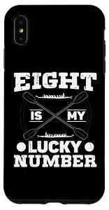 iPhone XS Max スカリングアクセサリー 男性用 eight my lucky number rowing スマホケース