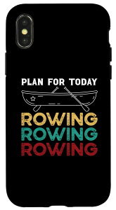iPhone X/XS スカリングアクセサリー 男性用 今日のローイング&カヤッカー用プラン スマホケース