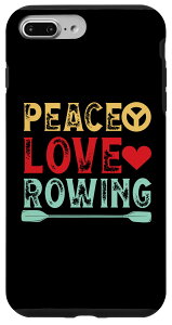 iPhone 7 Plus/8 Plus スカルリングアクセサリー メンズ 平和 愛 ローイング&カヤッカー スマホケース