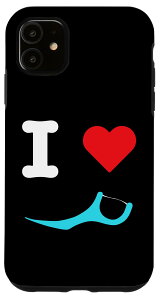 iPhone 11 I Love Dental Floss �g�D�[�X�s�b�N ���Ȉ� �q���m �N���[���Ȏ� �X�}�z�P�[�X