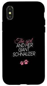iPhone X/XS The girl and her Giant schnauzer �X�}�z�P�[�X