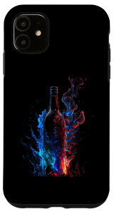 iPhone 11 Wine Flames Wine Glass Grapes Retro Winegrower Vintner �X�}�z�P�[�X