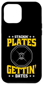 iPhone 13 Pro Max 面白いジムのことわざ: ステーキングプレート 日付取得 スマホケース