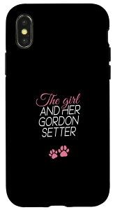 iPhone X/XS The girl and her Gordon Setter �X�}�z�P�[�X