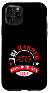 iPhone 11 Pro Triathletes TRI HARDER - Swim Bike Run Full Iron Triathlon �X�}�z�P�[�X