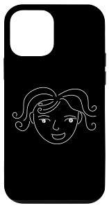 iPhone 12 mini Face Line Art ~j}Y ~j}Xg ۉ ̎q X}zP[X