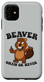 iPhone 11 ビーバーグノーオアネバーとビーバーランバージャックコスチューム ビーバー スマホケース