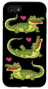 iPhone SE (2020) / 7 / 8 �N���R�_�C�� Love Heart I Aligator Predator Reptiles Children �X�}�z�P�[�X