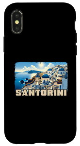 iPhone X/XS Santorini Greece Travel �T���g���[�j�� �M���V�� �C �M���V���ΎR �A�N���e�B�� �X�}�z�P�[�X