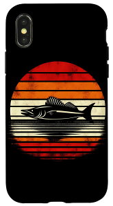 iPhone X/XS Barracuda �T���Z�b�g ���g���X�^�C�� �T�t�@�� ���B���e�[�W 70�N��ނ� �X�}�z�P�[�X