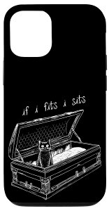 iPhone 14 Pro If I Fits I Sits Black Cat Coffin Kitty Sitting In A Casket �X�}�z�P�[�X