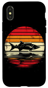 iPhone X/XS Barracuda �T���Z�b�g ���g���X�^�C�� �T�t�@�� ���B���e�[�W 70�N��ނ� �X�}�z�P�[�X