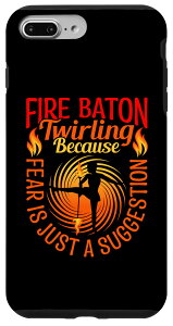 iPhone 7 Plus/8 Plus Fire Twirling Stuff Majorette Twirler Fire Baton ���邭��� �X�}�z�P�[�X
