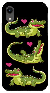 iPhone XR �N���R�_�C�� Love Heart I Aligator Predator Reptiles Children �X�}�z�P�[�X