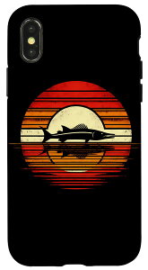 iPhone X/XS Barracuda �T���Z�b�g ���g���X�^�C�� �T�t�@�� ���B���e�[�W 70�N��ނ� �X�}�z�P�[�X