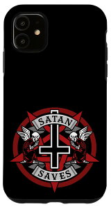 iPhone 11 Satan Saves Pentagram w/ Skull Angels, Inverted Cross Prayer �X�}�z�P�[�X