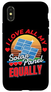 iPhone X/XS Love All My Solar Panel I�\�[���[�p���[�\�[���[�p�l���G�R�G�l���M�[ �X�}�z�P�[�X