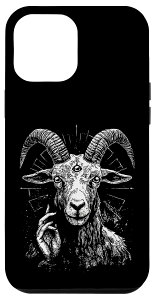 iPhone 14 Pro Max Satanic Goat With 3rd Eye And Sacred Blessing Hand Gesture X}zP[X