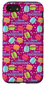 iPhone SE (2020) / 7 / 8 I Love Macaroons �X�C�[�g�g�D�[�X�y�X�g���[�x�[�J�[ �f�U�[�g���o�[ �X�}�z�P�[�X