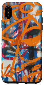 iPhone XS Max エッジの効いたグラフィティ インディー抽象美アート ストリートウェア パンク スマホケース