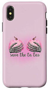 iPhone X/XS SAVE THE TA TAS �s���N ���ڂ��Ⴊ��[�� �������낢 ���f�B�[�X �X�}�z�P�[�X