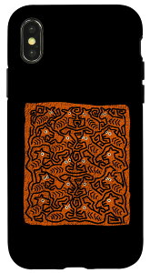 iPhone X/XS Horse Mola Art by Panama Kuna Tribe Horserider ��n �X�}�z�P�[�X