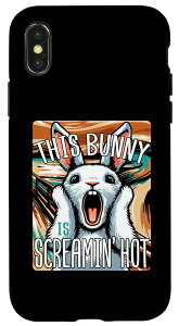 iPhone X/XS Scream Bunny Scream Rabbit Bunny �A�[�g���[�N �X�}�z�P�[�X