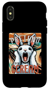 iPhone X/XS Scream Bunny Scream Rabbit Bunny �A�[�g���[�N �X�}�z�P�[�X