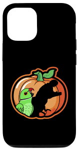 iPhone 14 Pro Pumpkin Parrot & T Rex Shadow I �O���[�� �C���f�B�A�� �����O�l�b�N �X�}�z�P�[�X