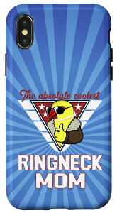 iPhone X/XS Coolest Ringneck Parrot Mom I �C�G���[ �C���f�B�A�� �����O�l�b�N �X�}�z�P�[�X