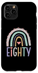 iPhone 11 Pro 80th Birthday Gift Rainbow Fan 80 Year Old Girls 80th Bday �X�}�z�P�[�X