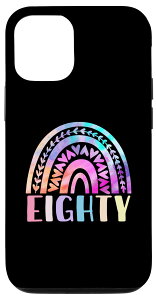 iPhone 14 Pro 80th Birthday Gift Rainbow Fan 80 Year Old Girls 80th Bday �X�}�z�P�[�X