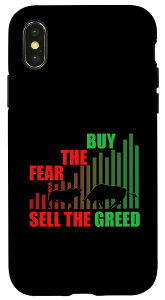 iPhone X/XS Fear The Buy Sell The Greed�A������Dogecoin�~���I�l�A �X�}�z�P�[�X