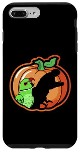 iPhone 7 Plus/8 Plus Pumpkin Parrot & T Rex Shadow I �O���[�� �C���f�B�A�� �����O�l�b�N �X�}�z�P�[�X