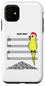 iPhone 11 CG[ CfBA OlbN I Silent Night Parrot I Christmas X}zP[X