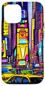 iPhone 12/12 Pro New York City NYC Times Square Retro 90s Comic Doodle Trendy �X�}�z�P�[�X