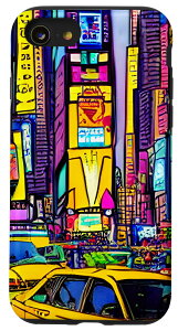 iPhone SE (2020) / 7 / 8 New York City NYC Times Square Retro 90s Comic Doodle Trendy �X�}�z�P�[�X