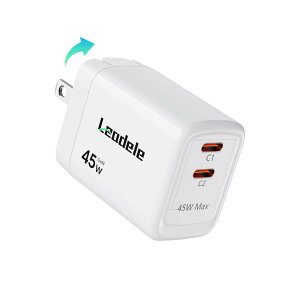 pd [d }[d 45W Type-C [d Power Delivery 3.0 PDΉ 2|[g GaN(KE) ܂ݎvO PSEZpK iPhone/iPad/MacBook/Android/Galaxy/Xiaomi/HuaWeieΉ