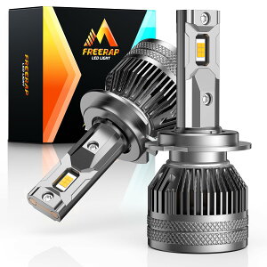h7 ledヘッドライト 車用 車検対応 ledバルブ Hi/Lo 爆光 高輝度 H7 LEDチップ搭載 60W*2 6500K ホワイト ハロゲンサイズ 8倍明るさ DC12V バイク/車用 高速回転冷却ファン キャンセラー内蔵 静音 瞬間