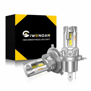 CIWENDANiVEG_j H4 Hi/Lo ledwbhCg  14000LMԗp VԌΉ nCp[CSP LED`bv 4{邳UP DC12VԑΉ zCg6500K dH  É t@X mCY