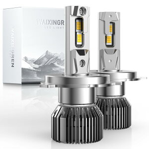 WAIXINGREN H4 LED wbhCg h4 ledtHOv ԌΉ  hi/loؑ nQTCY 10{邳Abv LED`bv DC9V 32V /oCNp 60W*2 6500K 32000lm zCg ldM Ét@ 
