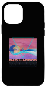 iPhone 12 mini Bar Harbor Retro 80s Vaporwave �r�[�`�o�P�[�V���� �X�}�z�P�[�X