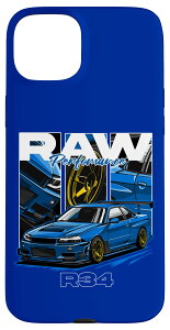 iPhone 15 Plus R34�� ���Y�����\�� �h���t�g�J�[ GTR R34 �X�}�z�P�[�X