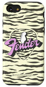 iPhone SE (2020) / 7 / 8 Fender Retro Tiger Stripe Pink Guitar Pick Logo �X�}�z�P�[�X