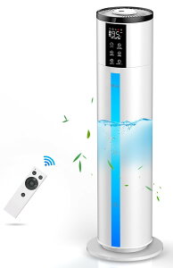 加湿器 大容量 13L タワー型【自動湿度調節&アロマ対応&省エネ】KLIFE加湿 器 超音波式 上から給水 加湿量350mL/h 連続72時間加湿 4段階ミスト調節 業務用加湿器 30dB静音 切タイマー リモコン付