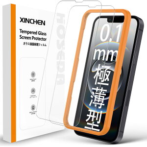 y0.1mm ɔ^z XINCHEN KXtB iPhone 16e / 14 / 13 / 13 Pro p KXtیtB [yʉ/x^b`/ߗ/wh~/KChgt]i6.1C` ACtH16epj
