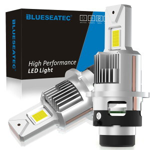 �u�ߘa7�N�A�b�v�O���[�h�ŁvBLUESEATEC D4S LED �w�b�h���C�g D4R LED�o���u �Ԍ��Ή� �|���t�� ���� 5�{���邳UP 20000LM 6500K �z���C�g 35W*2 ����HID�����p DC12V�t�@���t�� �Ë�Ȃ� ���H�s�v �L�����Z