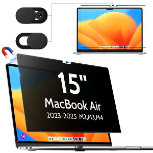 Makinda Macbook Air 15 (2023-2025 M2AM3AM4)}Olbg `h~ یtBAvCoV[tB^[ ̂h~Au[CgJbg ˖h~ O\AMac 15.3C` }bNub